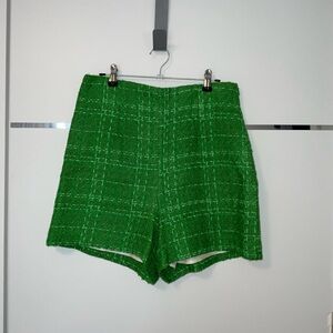 Green Tweed Women Shorts